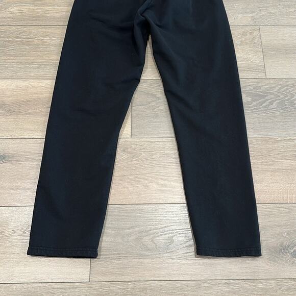 TALENTLESS Pitch Black Tapered Cotton Fleece Comfy Sweatpant Bottoms Size Medium - Picture 7 of 12